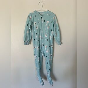 Pekkle Blue Llama Footie Pyjamas Size 2